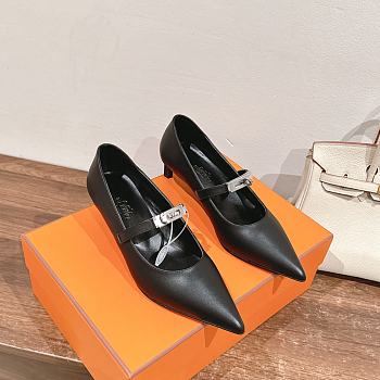 Hermes Kiara Black Pump 4cm