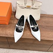 Hermes Kiara White Pump 4cm - 5