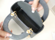 Dior Mini Lady Bag Black Lizard 17cm - 6