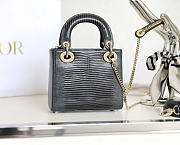 Dior Mini Lady Bag Black Lizard 17cm - 4
