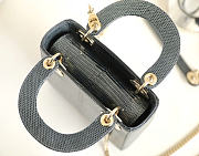 Dior Mini Lady Bag Black Lizard 17cm - 3