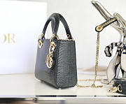 Dior Mini Lady Bag Black Lizard 17cm - 2