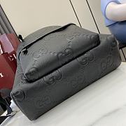 Gucci Medium Jumbo GG Backpack Black 35.5x40x17cm - 4