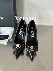 Versace Gianni Ribbon Pumps Black Heel 10cm - 4