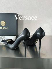 Versace Gianni Ribbon Pumps Black Heel 10cm - 3