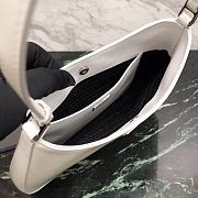 Prada Cleo Brushed Leather White Shoulder Bag 27x18x4cm - 3