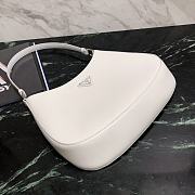 Prada Cleo Brushed Leather White Shoulder Bag 27x18x4cm - 2