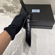Prada Cleo Brushed Leather Shoulder Bag Black 22x15.5x4cm - 5