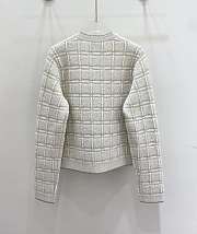 Gucci Wool Lamé Check Jacquard Cardigan - 5