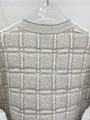 Gucci Wool Lamé Check Jacquard Cardigan - 4