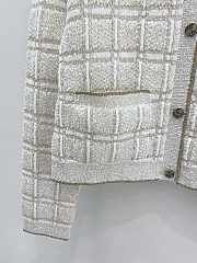 Gucci Wool Lamé Check Jacquard Cardigan - 2
