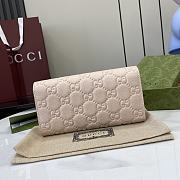 Gucci GG Emblem Continental Wallet Light Pink 19x11x3cm - 4