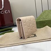 Gucci GG Emblem Mini Wallet Pink 11x9x3cm - 4