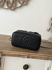 Chanel Vanity Top Handle Black Caviar 17x9.5x8cm - 5