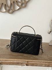 Chanel Vanity Top Handle Black Caviar 17x9.5x8cm - 2