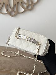 Chanel Vanity Top Handle White Caviar 17x9.5x8cm - 4