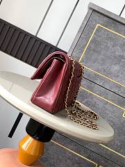 Chanel Medium Flap Bag Lambskin Red Wine Gold 25cm - 2