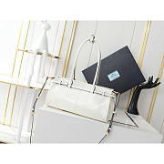 Prada Medium Leather Handbag White 32x15.5x12cm - 4