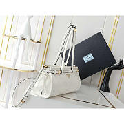 Prada Medium Leather Handbag White 32x15.5x12cm - 3