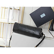 Prada Medium Leather Handbag Black 32x15.5x12cm - 6