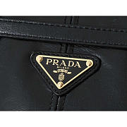 Prada Medium Leather Handbag Black 32x15.5x12cm - 3
