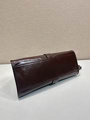 Prada Medium Leather Tote Bag Dark Brown 30.5x17.5x9cm - 3