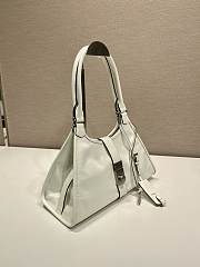 Prada Medium Leather Tote Bag White 30.5x17.5x9cm - 2
