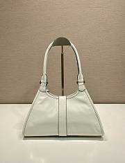 Prada Medium Leather Tote Bag White 30.5x17.5x9cm - 3