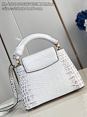 Louis Vuitton LV Mini Capucines White Crocodile 21x14x8cm - 4