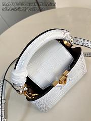 Louis Vuitton LV Mini Capucines White Crocodile 21x14x8cm - 3