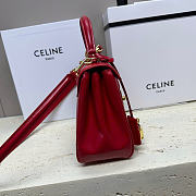 Celine Small 16 Bag Red 23x19x10.5cm - 4