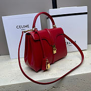 Celine Small 16 Bag Red 23x19x10.5cm - 3