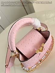 Louis Vuitton LV Mini Capucines Bag Pink Ostrich 21cm - 5