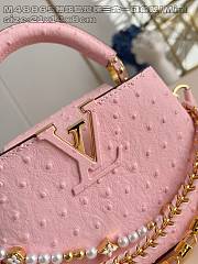 Louis Vuitton LV Mini Capucines Bag Pink Ostrich 21cm - 3