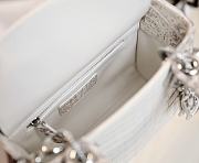 Dior Mini Lady Bag Crocodile White 17cm - 6