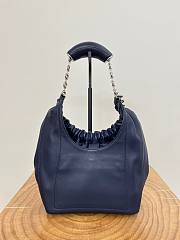 Loewe Small Squeeze Bag Lambskin Navy Blue 29x24x10.5cm - 3