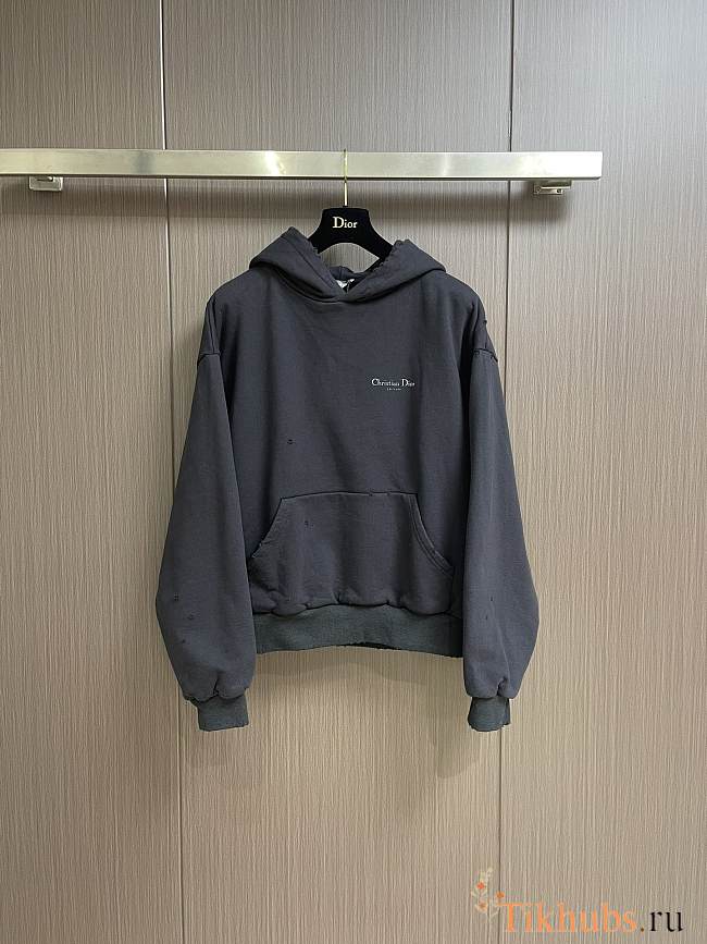 Dior Couture Hooded Lined Sweatshirt Black - 1