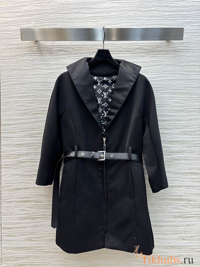 Louis Vuitton LV Graphic Collar Belted Dress - 1