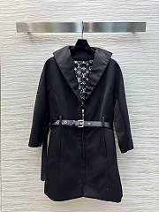 Louis Vuitton LV Graphic Collar Belted Dress - 1