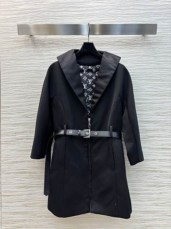 Louis Vuitton LV Graphic Collar Belted Dress