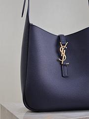 YSL LE 5 À 7 Small Navy Blue Leather 23x22x8.5cm - 4