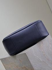 YSL Le 5 À 7 Large Grained Leather Navy Blue 30x31x13cm - 4