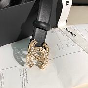 Chanel Black Belt Gold 3cm - 5
