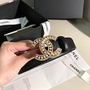 Chanel Black Belt Gold 3cm - 4