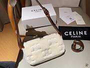 Celine Shoulder Bag Claude Shearling Triomphe 20x11cm - 3