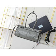 Prada Medium Leather Handbag Grey 32x15.5x12cm - 3