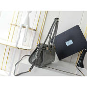 Prada Medium Leather Handbag Grey 32x15.5x12cm - 4