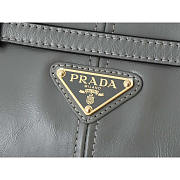 Prada Medium Leather Handbag Grey 32x15.5x12cm - 2