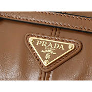 Prada Medium Leather Handbag Brown 32x15.5x12cm - 2