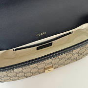 Gucci Horsebit 1955 Soft Small Top Handle Bag Black Beige 22.5x12.5x5.5cm - 6